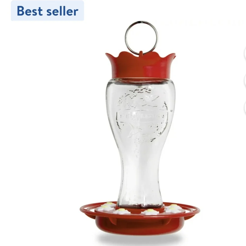 PENNINGTON 16 OZ. GLASS HUMMINGBIRD FEEDER - TOP RATED BEST SELLER☆ BNWT 1 LEFT!